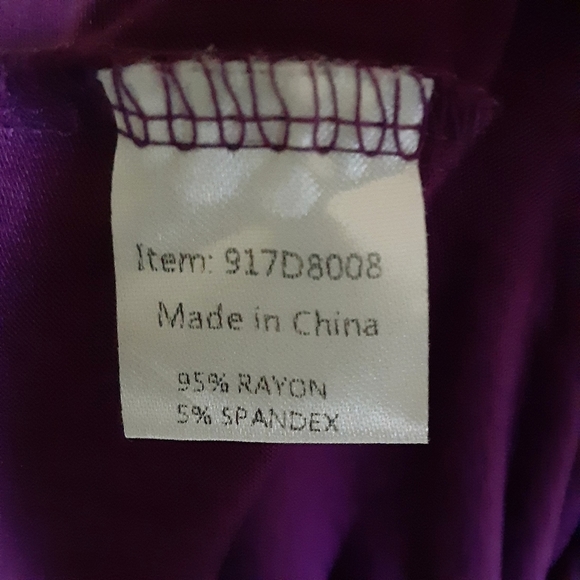 Purple Long Sleeve Mid Length Dress Size Large - Picture 10 of 11